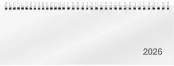 Rido Schreibtischquerkalender AC 30,7x10,5cm 1 Woche/ 2 Seiten Karton wei&szlig; 2026