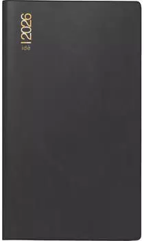 Rido Taschenkalender TM17 8,7x15,3cm 1 Woche/2 Seiten Kunststoff schwarz 2026