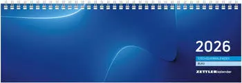 Neumann Verlage Tischquerkalender blau 2026 - 32x10,5 cm
