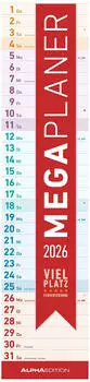 Neumann Verlage Megaplaner 2026 - Streifen-Kalender 15x64 cm