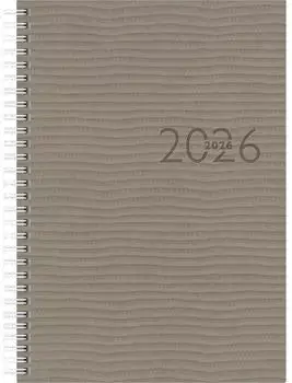 Rido Buchkalender studioplan int. 16,8x24cm 1 Woche/2 Seiten Kunstleder grau 2026