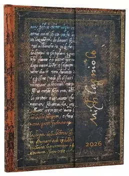 Paperblanks 12-Monatskalender 2026 Michelangelo, Handschrift, Ultra, Vertikal