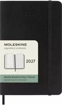 Moleskine Weekly Notebook Planner 2027 Pocket/A6 Softcover Schwarz (8056999279615)