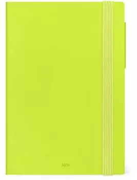 Legami Wochenplaner mit Notebook 2026, Medium, Chartreuse, FSC-Papier, 12x18cm (AG2612060)