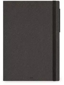 Legami Wochenplaner Maxi 2026 Deep Graphite, 12 Monate, 19,5x26,5cm (AG2612087)