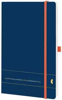 Chronoplan Origins Elementary Buchkalender A5 Wochenplaner 2026, Dunkelblau (50486)