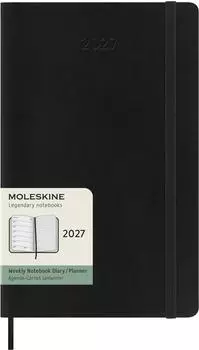 Moleskine 12-Monate Wochen-Notizkalender 2027, Large/A5, Softcover, schwarz (8056999279547)
