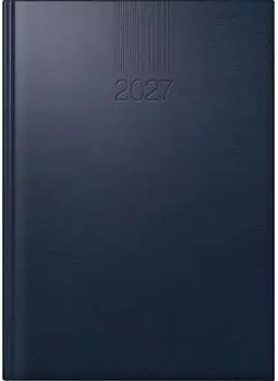 Brunnen Buchkalender ROMA 1 2027 A5, Kunststoff, dunkelblau (7028903387)