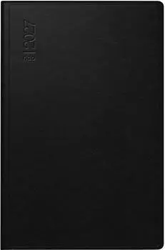 Rido Taschenkalender partner/Industrie I 2027 A7, Leder, schwarz (7016168907)