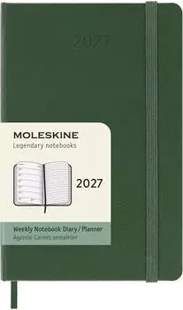 Moleskine Wochen-Notizkalender 2027, Pocket/A6, Hardcover, myrtengrün (8056999279967)