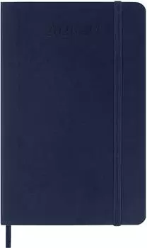 Moleskine 18-Monats-Wochenkalender 2026-2027 Softcover saphirblau, Pocket (9x14cm)