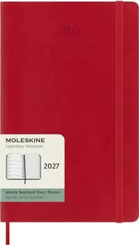 Moleskine 12M Wochen-Notizkalender 2027 Large Softcover scharlachrot (8056999279554)