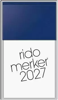 Rido Merker Vormerkbuch 2027 108×201mm, Kunststoff, dunkelblau (7035003387)