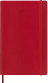 Moleskine 12-Monats-Tageskalender 2027 Large Softcover, scharlachrot (8056999279400)