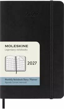 Moleskine Monatsnotizkalender 2027 Softcover schwarz, Pocket/A6 (8056999279738)