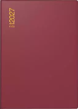 Rido Taschenkalender perfect/Technik I 2027 A6, Kunststoff, bordeaux (7013002297)