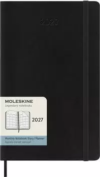 Moleskine 12-Monats-Monatsnotizkalender 2027, Large, weicher Einband, schwarz (DSB12MN3Y27)