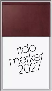 Rido Merker Vormerkbuch 2027 108×201mm, Kunststoff, dunkelrot (7035003277)