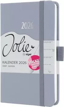 sigel Jolie Wochenkalender 2026, A6, Hardcover, zart lila (J6406)