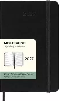 Moleskine 12-Monats-Wochenkalender 2027, Pocket/A6, Hardcover, schwarz (8056999279578)