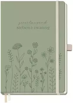 Häfft Wochen-Notiz-Timer Classic A5 2027 „Fine Flowers salbei"