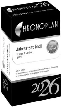 Chronoplan Jahres-Set Midi Kalendereinlage 2026, 1 Tag/1 Seite (50536)
