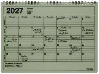 Mark's Europe Notebook Calendar M 2027, khaki (Notebook Calendar M)