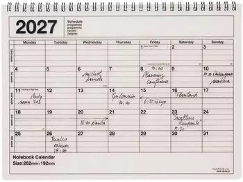 Mark's Europe Notebook Calendar M 2027, ivory