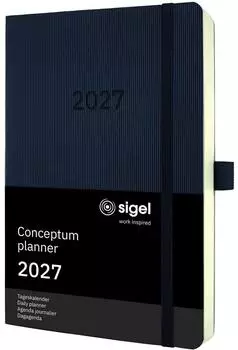 sigel Conceptum Tageskalender 2027 Softcover A5, schwarz (C2720)