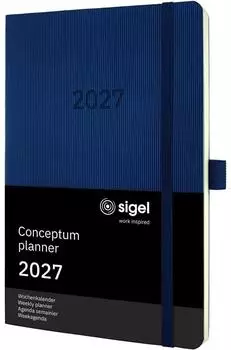 sigel Conceptum Wochenkalender 2027, A5, dunkelblau, Softcover (C2732)