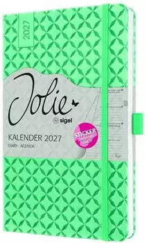 sigel Jolie Wochenkalender 2027, A5, mintgrün, Hardcover (7J127)