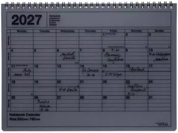 Mark's Europe Notebook Calendar M 2027, schwarz