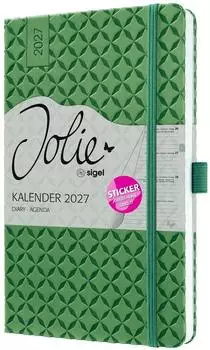 sigel Jolie Wochenkalender 2027 A5, grün, Hardcover (7J135)