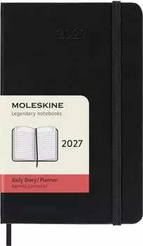 Moleskine Tageskalender 2027 12M Pocket Hardcover, schwarz (9x14cm)