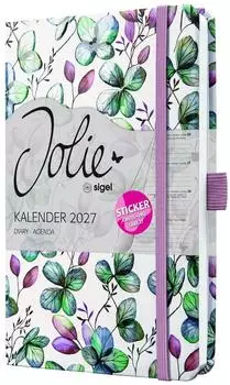 sigel Jolie Wochenkalender 2027, A5, beere/lila (7J363)