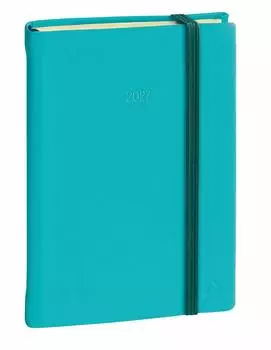 Quo Vadis Daily Pocket Prestige Tageskalender 2027 türkisblau Silk (617020Q)