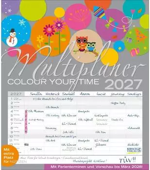 Korsch Verlag Multiplaner - Colour your time 2027 | Beate Halbleib