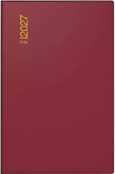 Rido Taschenkalender Industrie II 2027 A7, bordeaux (7016212297)