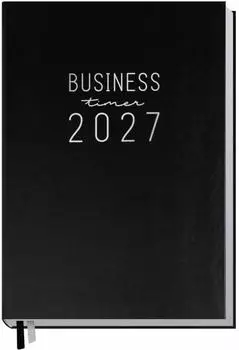 H&auml;fft Business-Timer 26/27 Buchkalender 17 Monate, schwarz