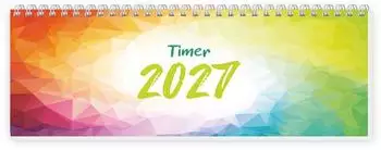Trötsch Schreibtischquerkalender Timer Farben (eine Woche 2 Seiten) 2027