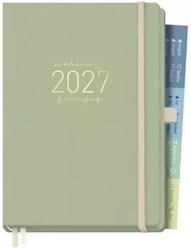 H&auml;fft Ch&auml;ff-Timer Deluxe A5 Taschenkalender 2027, Motiv Salbei