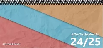 E & Z Verlag KiTa Tischkalender 2024/25, XXL, bunt, 14,5 x 32,5 cm