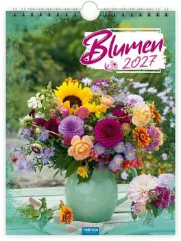 Tr&ouml;tsch Notizkalender zum H&auml;ngen Blumen 2027