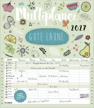 Korsch Verlag Multiplaner - Gute Laune 2027 | Mo B&uuml;dinger