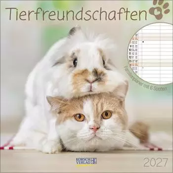 Korsch Verlag Tierfreundschaften - Familientimer 2027