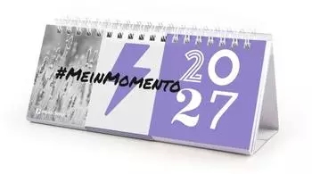 Neukirchener Verlag meinMomento 2027 Tischkalender mit Wochenkalendarium und Spiralbindung