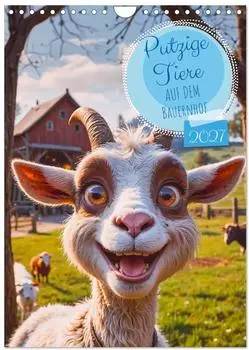 Calvendo Wandkalender „Putzige Tiere - Auf dem Bauernhof" 2027, DIN A4 hoch