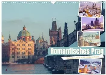 Calvendo Wandkalender "Romantisches Prag" 2027, DIN A3 quer, Monatskalender