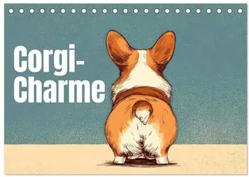 Calvendo Corgi-Charme Tischkalender 2027, DIN A5 quer, Monatskalender