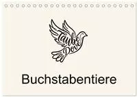 Buchstabentiere (Tischkalender 2027 DIN A5 quer), CALVENDO Monatskalender